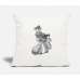 Japanese Portrait Natural White Pillow